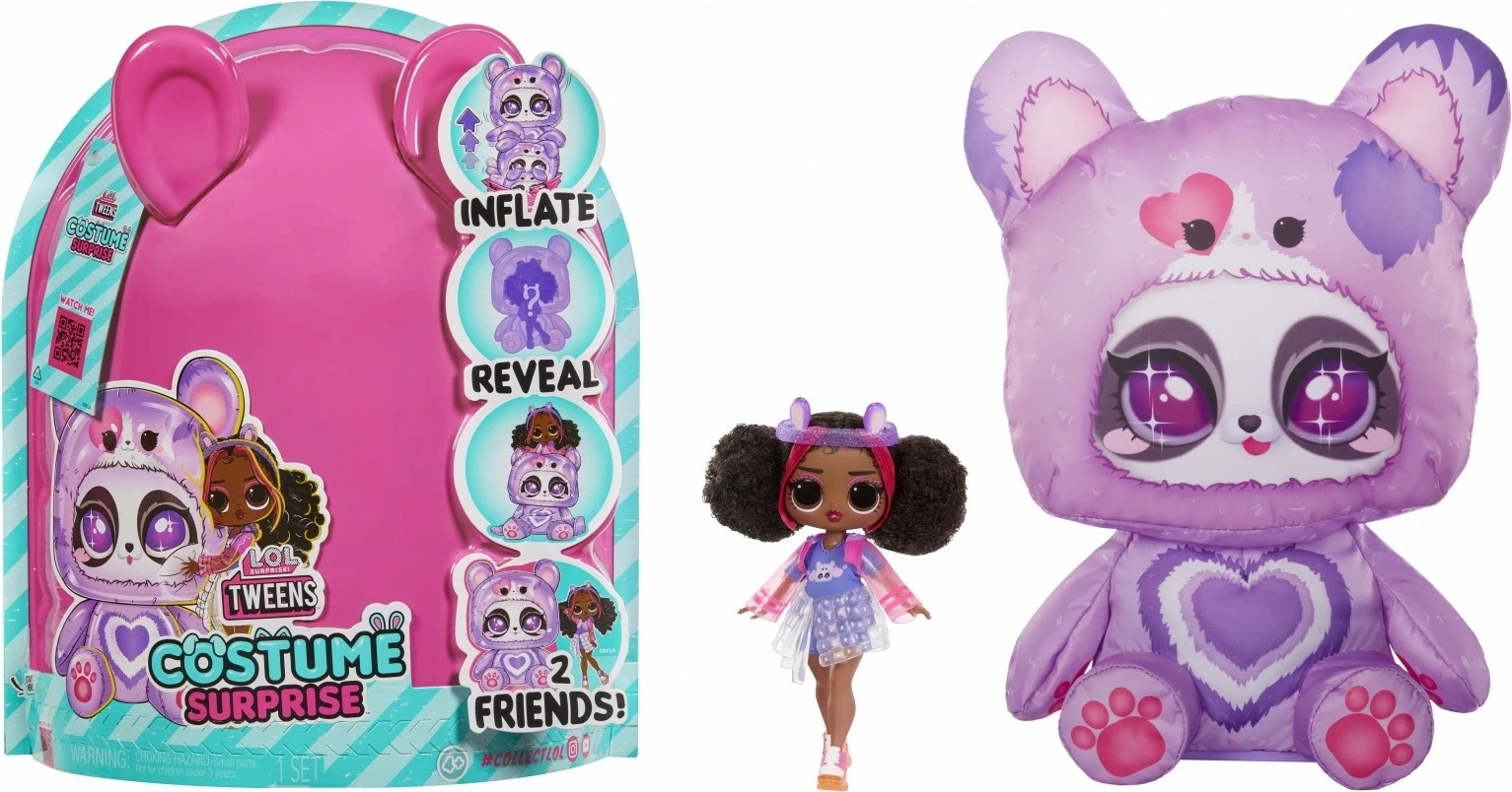 Komplet igrače z lutko in napihnjenim kostumom L.O.L. Surprise Tweens Costume Surprise, Hoops Cutie, vijolična