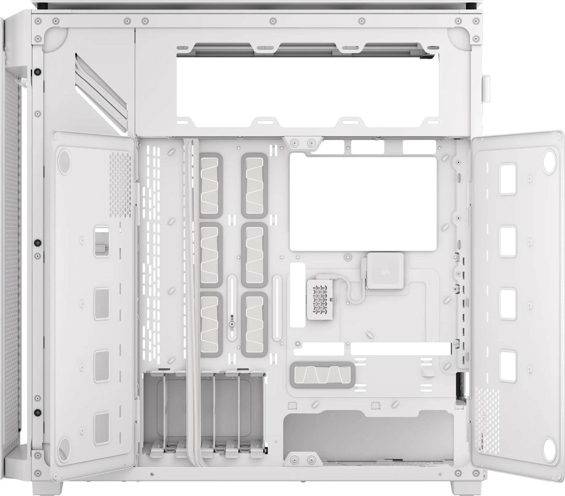 Računalniško ohišje Corsair 9000D iCUE LINK AIRFLOW, super-tower, belo