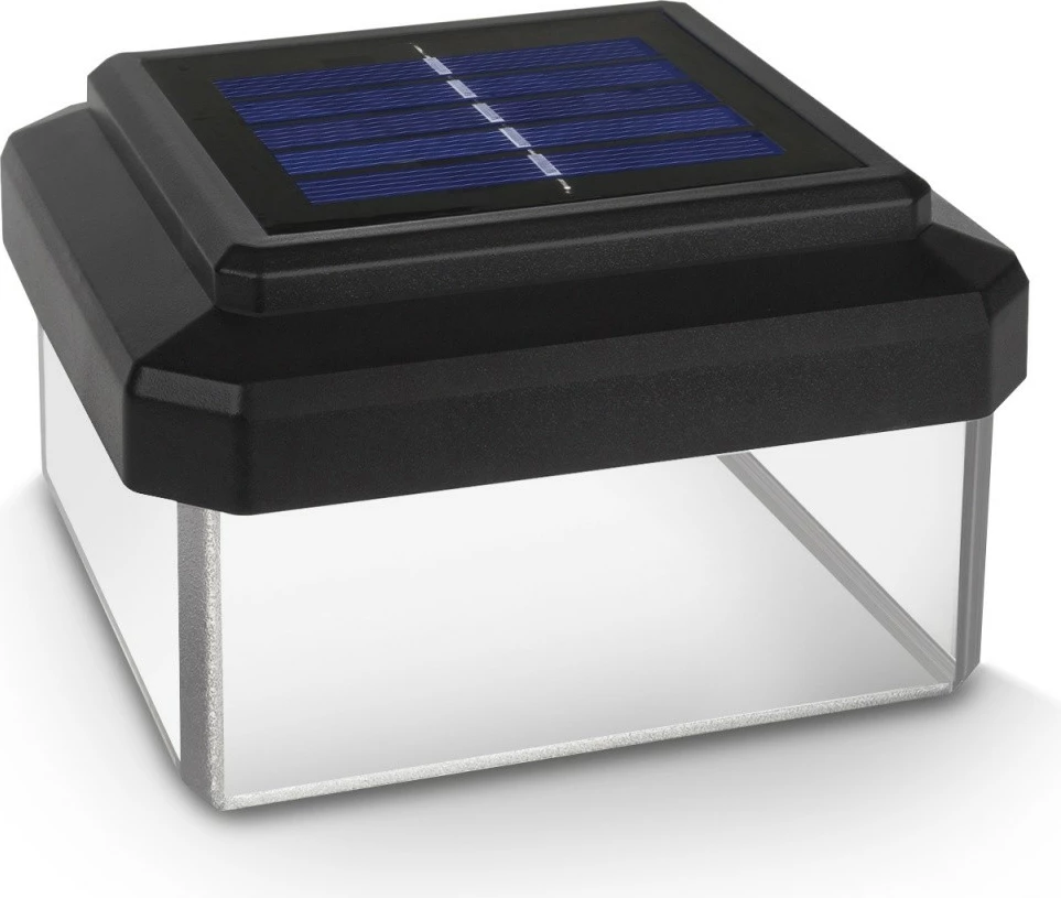 Solerna luč za steber GreenBlue GB128, 101x101 mm, plastika, 4000K, črna
