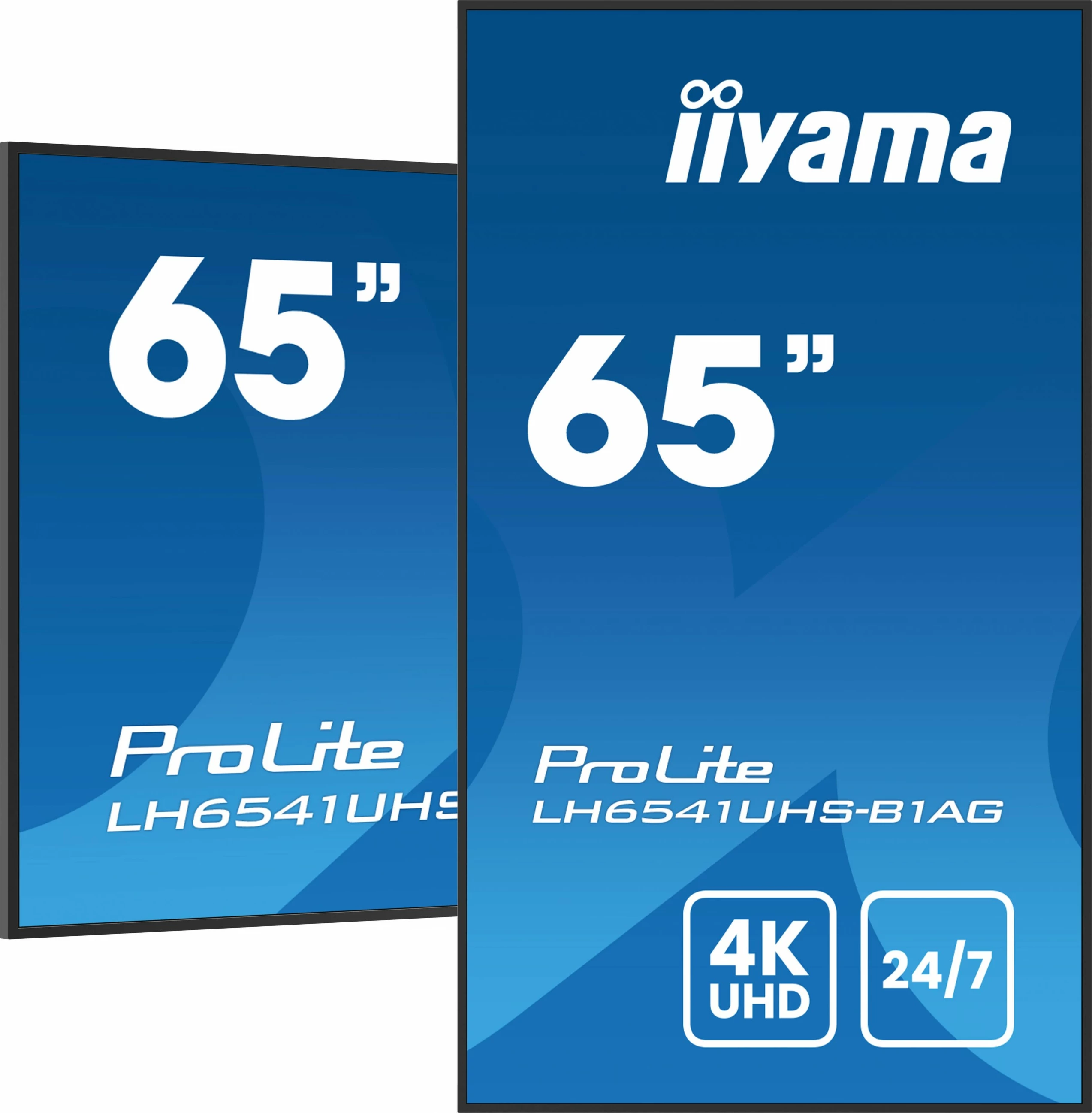 Velik profesionalni zaslon iiyama LH6541UHS-B1AG, 65 palcev, 4K UHD, 24/7, LCD