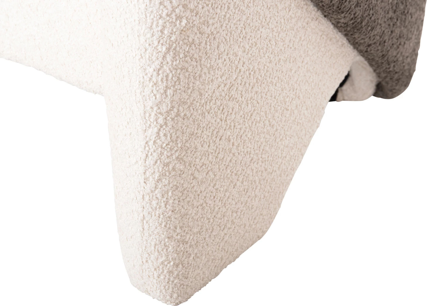 Fotelj DOPER FH9590.06 iz bouclé tkanine belo-sive barve 68x72x76H cm