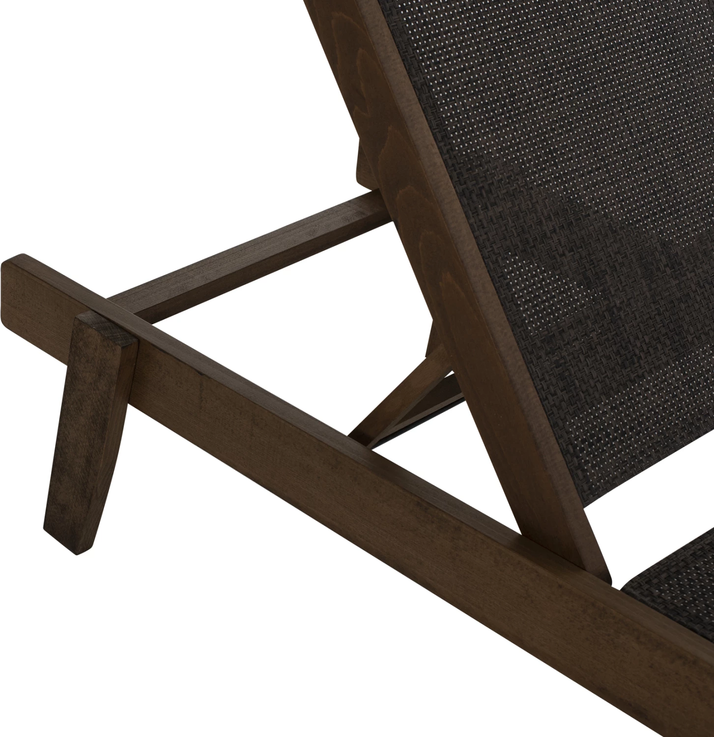 Profesionalni ležalnik iz bukovega lesa v barvi oreha in rjavi tekstileni 200x61-66x31-91Hcm.FH10356.04