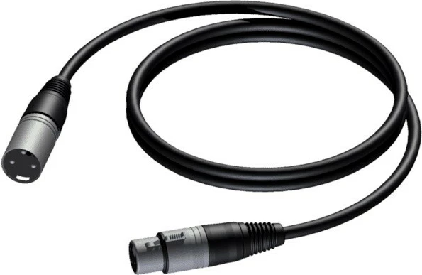 Avdio kabel PROCAB CAB901/1, XLR moški na XLR žensko, 1 m, črn