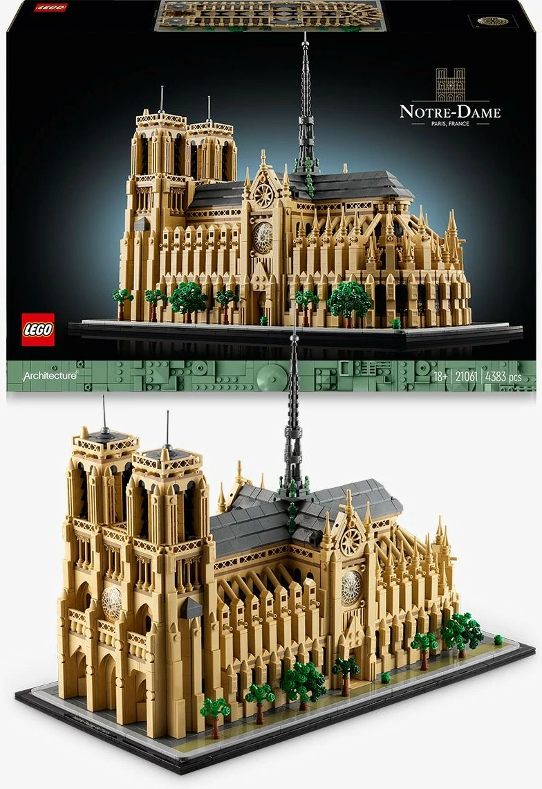 Model Notre-Dame de Paris, LEGO Architecture, 4383 kosov, plastika, večbarven