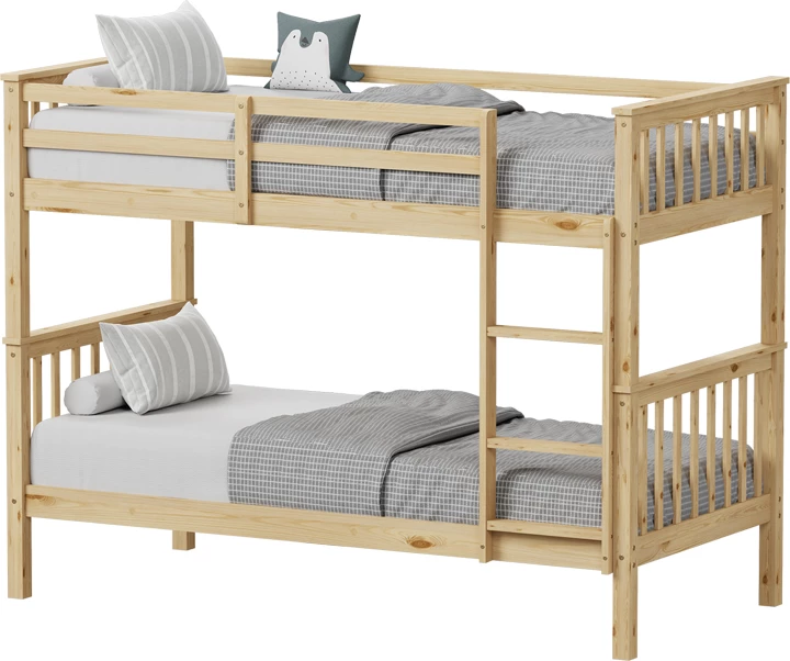 Mornarska otroška postelja Nani, bor, naravna barva, 90x190 cm