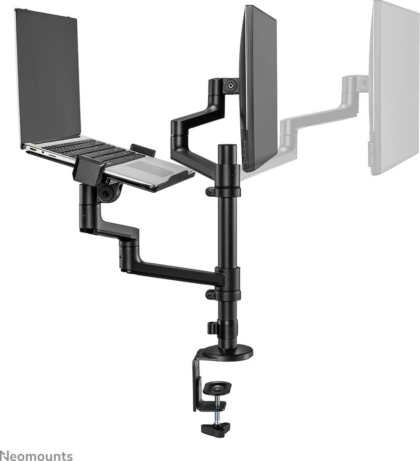 Nagibno ročno držalo za mizo za monitor in prenosnik, Neomounts DS20-425BL2, 27", črno