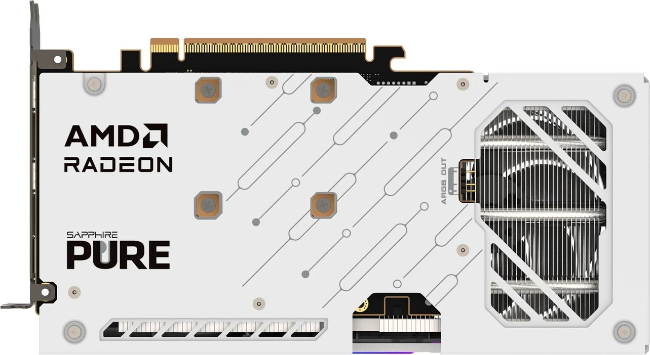 Grafična kartica SAPPHIRE PURE RX 9060 XT GAMING OC, 16 GB, bela