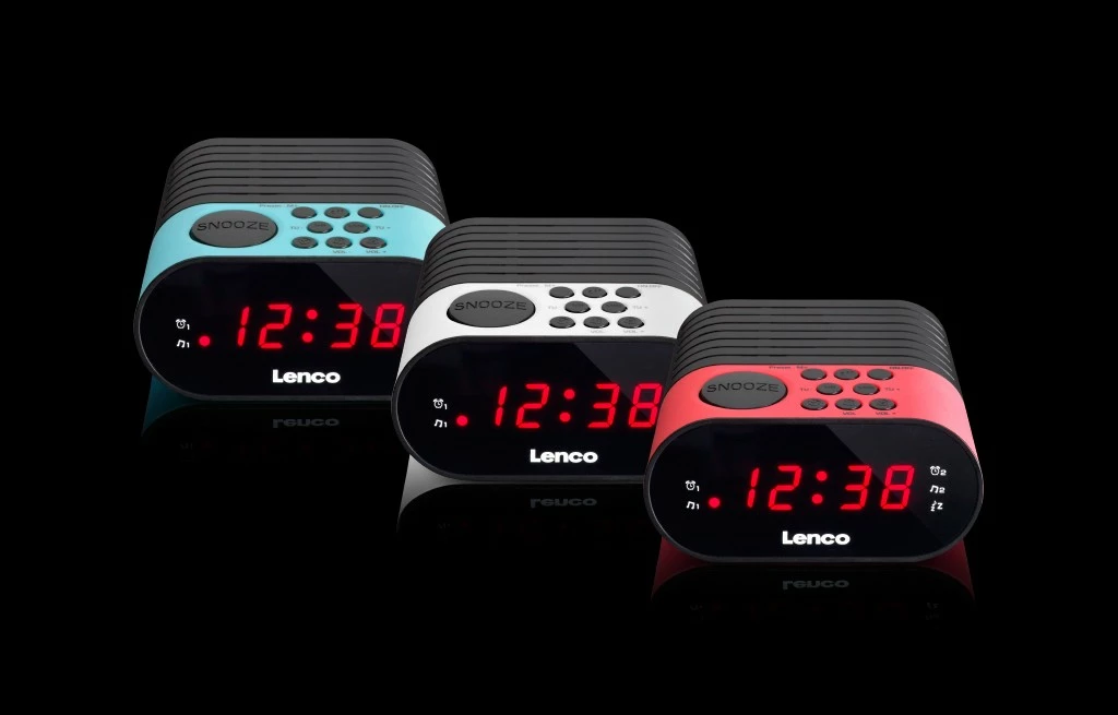 Budilka z LED zaslonom Lenco CR-07, črna/modra