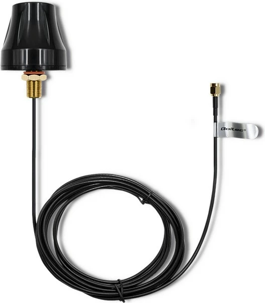 Antena 4G LTE, dvojna, 5 dBi, SMA, črna, za zunanjo uporabo Qoltec 57037