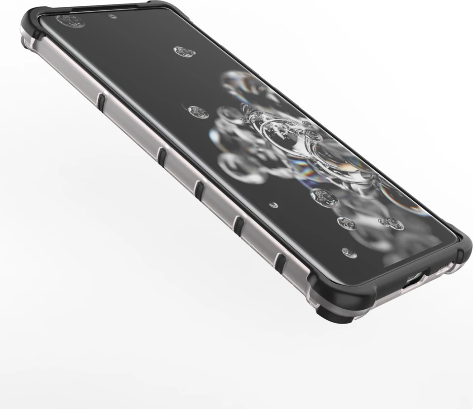 Ovitek Hurtel Honeycomb za Samsung Galaxy S22 Ultra, prozoren