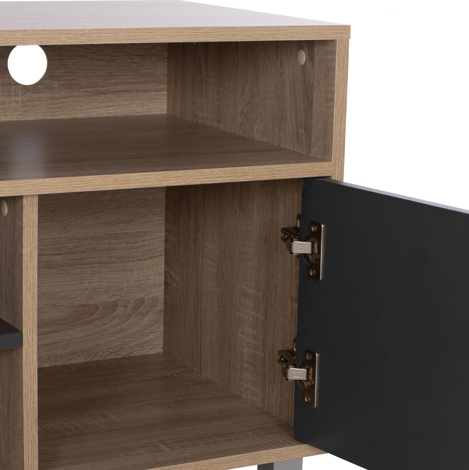 TV omarica iz melamina DANNA v sivi in sonama barvi 120x40x55 cm