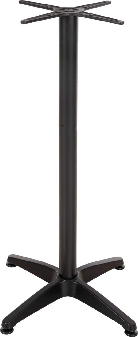 Osnova barske mize FH450.03 aluminijasta v črni barvi s 4-krakim križem 44x44cm