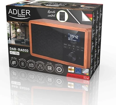 Digitalni prenosni radio Adler AD 1184, rjav, črn