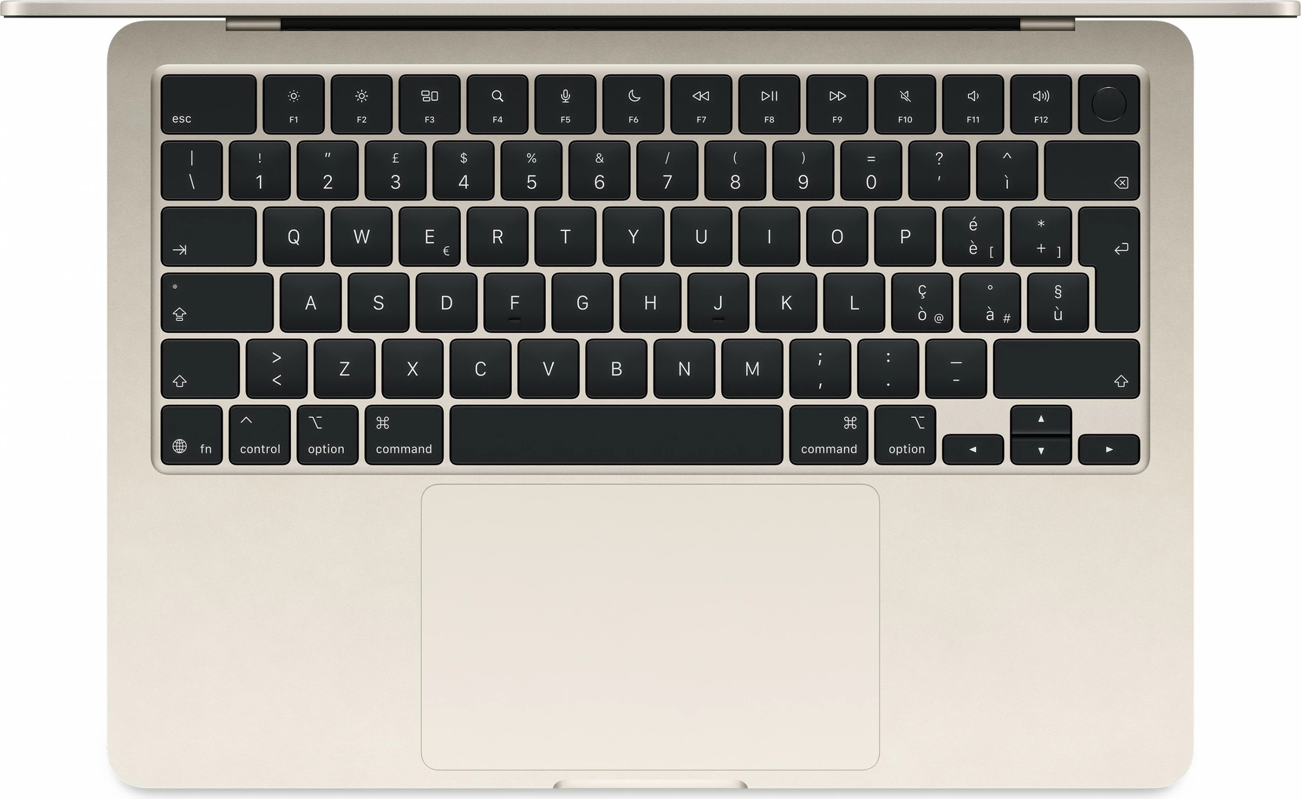 Prenosnik 13,6" z M4, 24GB RAM, 512GB SSD, 10‑jedrni GPU, Starlight — Apple MacBook Air (QWERTZ Nemčija)
