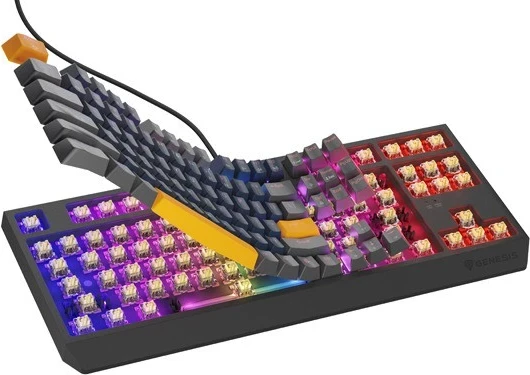 Mehanična tipkovnica Genesis Thor 230 TKL, RGB, Outemu Panda, mornarsko modra