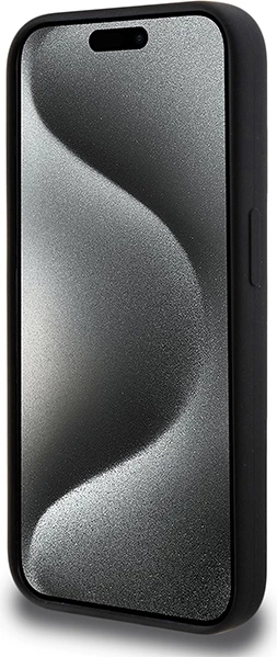 Ovitek z vzorcem BMW M iz silikona MagSafe za iPhone 15 Pro, črn