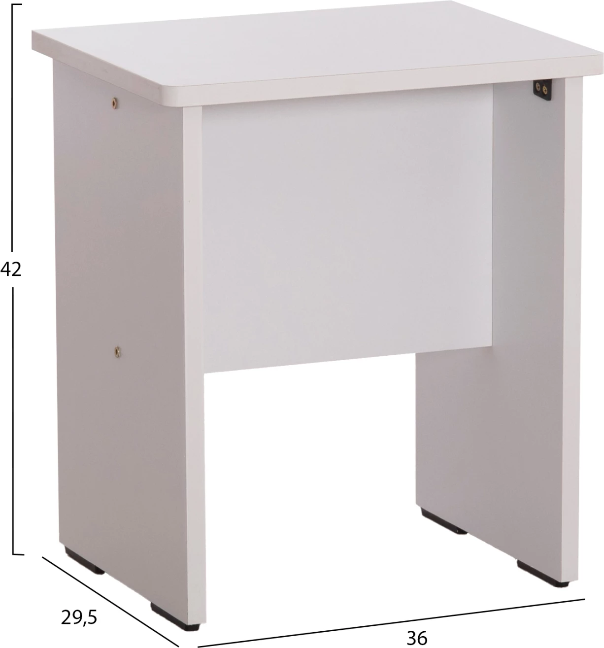 Toaletna miza z ogledalom in stolčkom CRYSTEL FH9938.01 melamin v beli barvi 74x39x155Hcm