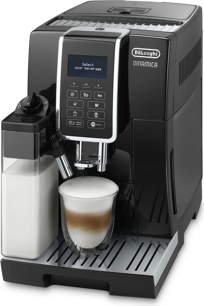 Avtomatski kavni aparat DeLonghi Dinamica ECAM 350.55.B, 300 g, inox, črn