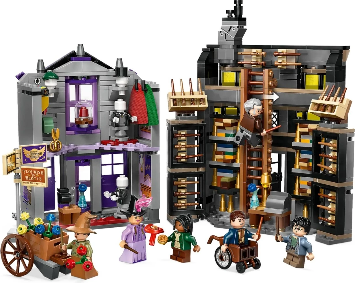 Igralni komplet LEGO Harry Potter 76439 Ollivanders in obleke Madam Malkin