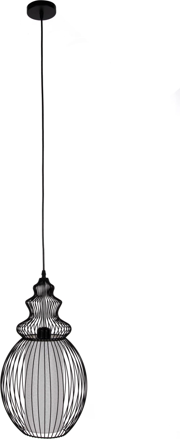 Stropna viseča svetilka FH4184 črna kovina 26x26x125H cm
