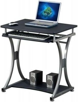 Računalniška miza Techly 307308, s policami, črna