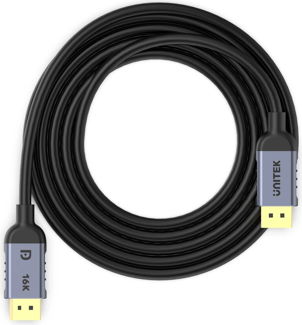 DisplayPort kabel Unitek 2.1 8K@120Hz 2 m, črno-siv