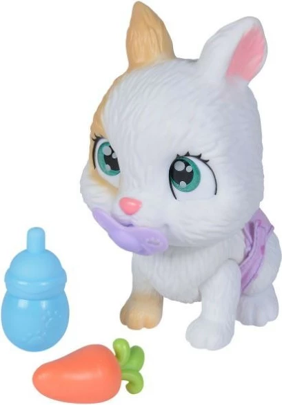 Igrača zajček Pamper Petz Bunny, Simba, 15 cm, komplet s 3 presenečenji