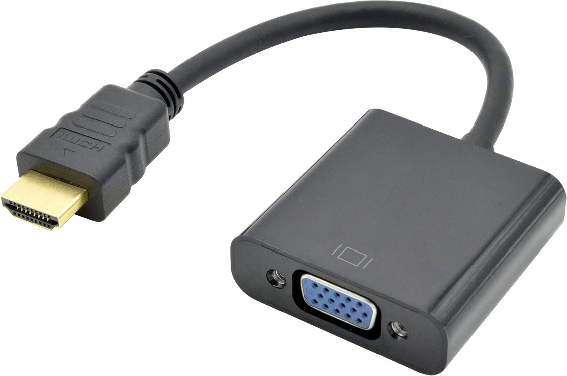 Adapter VGA v HDMI TB, 15 cm, črn