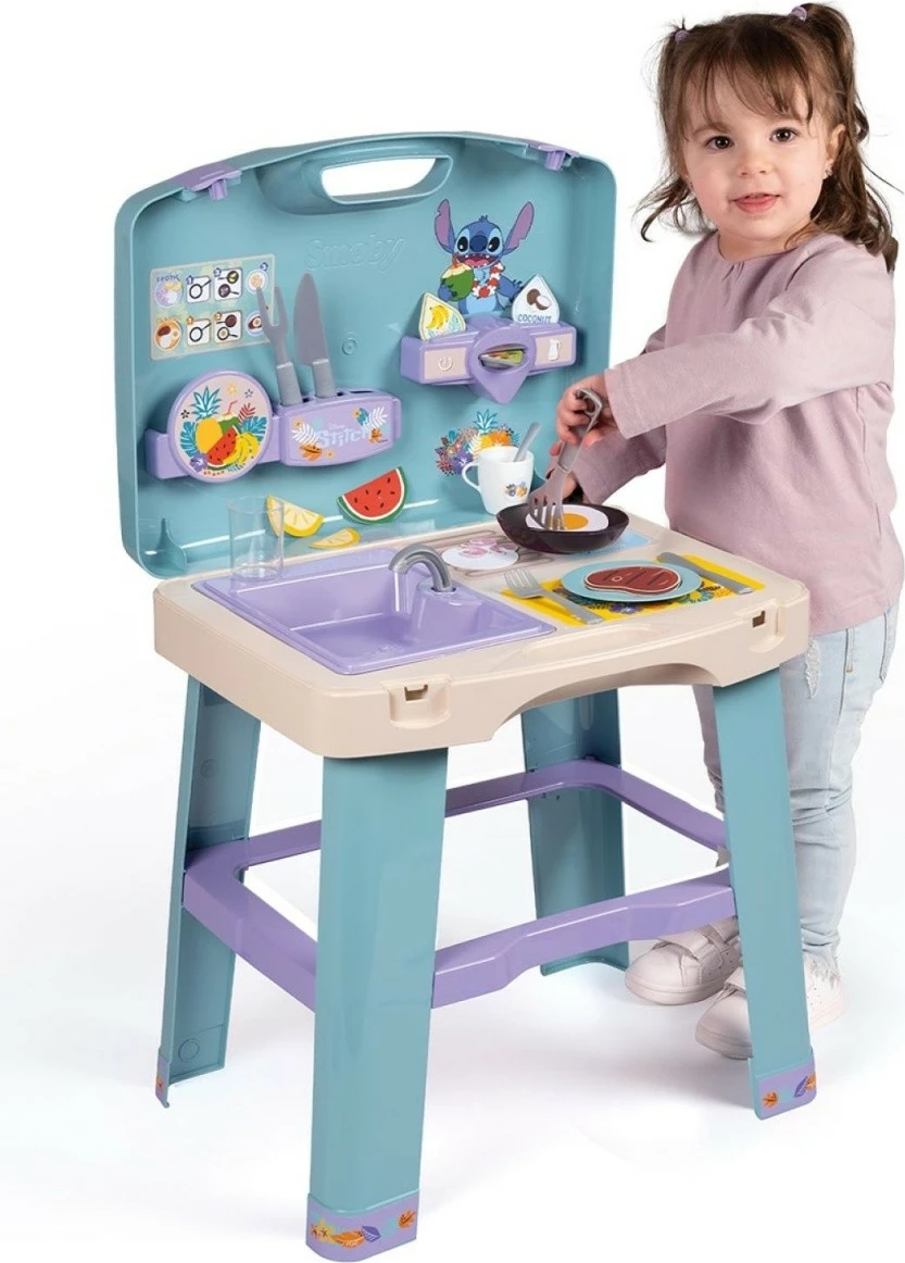 Igralna kuhinja z dodatki, Smoby Stitch Kitchen, večbarvna