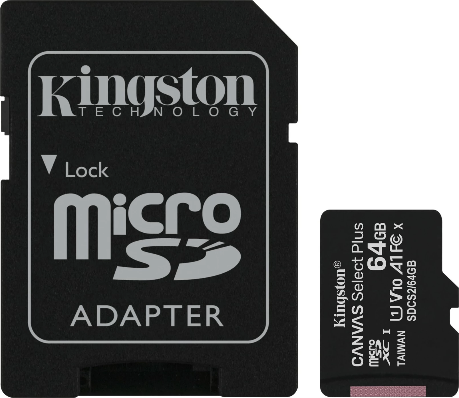 microSDXC kartica Kingston Canvas Select Plus 64 GB, 100 MB/s, črna