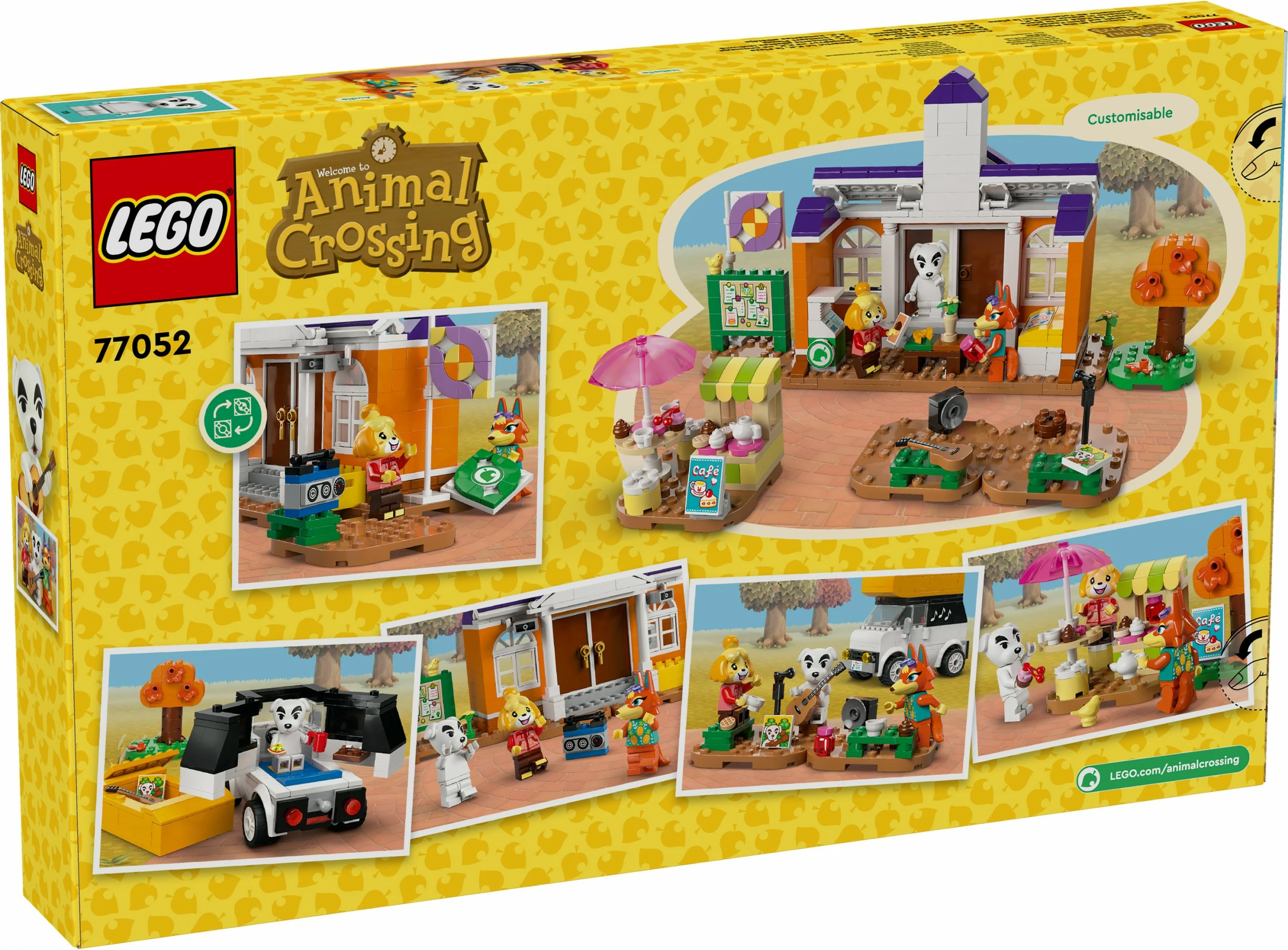 Gradbeni set Animal Crossing Koncert K.K. na trgu LEGO 77052, večbarven