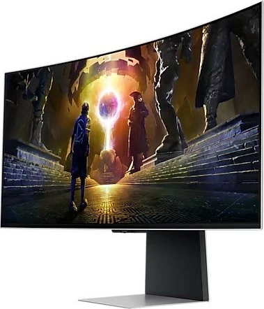 34'' QD-OLED ultraširok monitor, Samsung Odyssey G8, 175Hz, srebrn