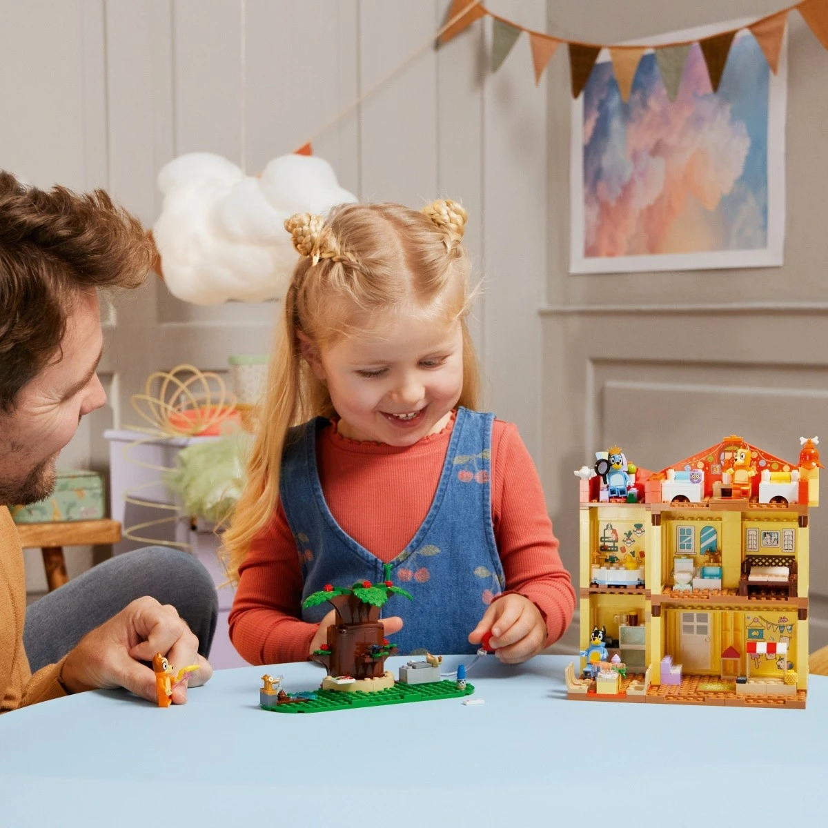 Družinska hiša Bluey, set gradnikov LEGO 11203, 382 kosi, plastika, za otroke, pisano