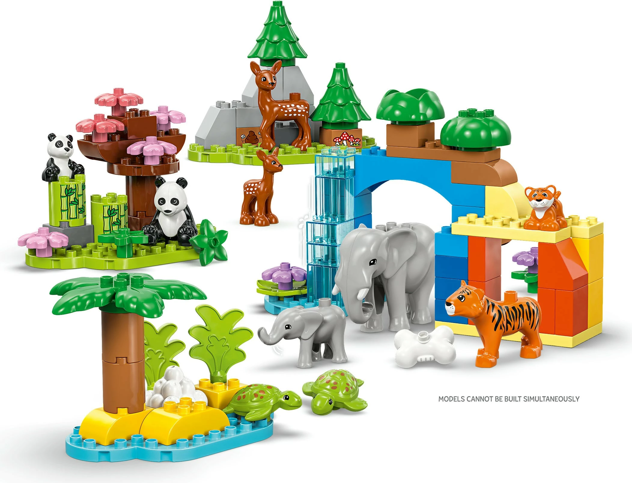 Igralni set LEGO DUPLO 10446 Wildtier-Familien 3‑v‑1, 92 kosi, večbarven