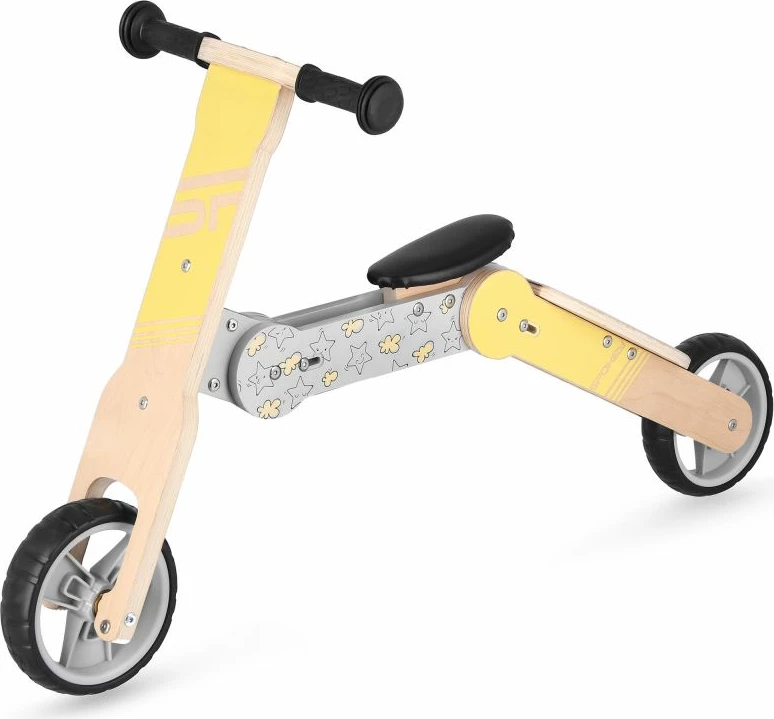 Dvofunkcijsko ravnotežno kolo in skiro za otroke Spokey WOO-RIDE MULTI, rumen