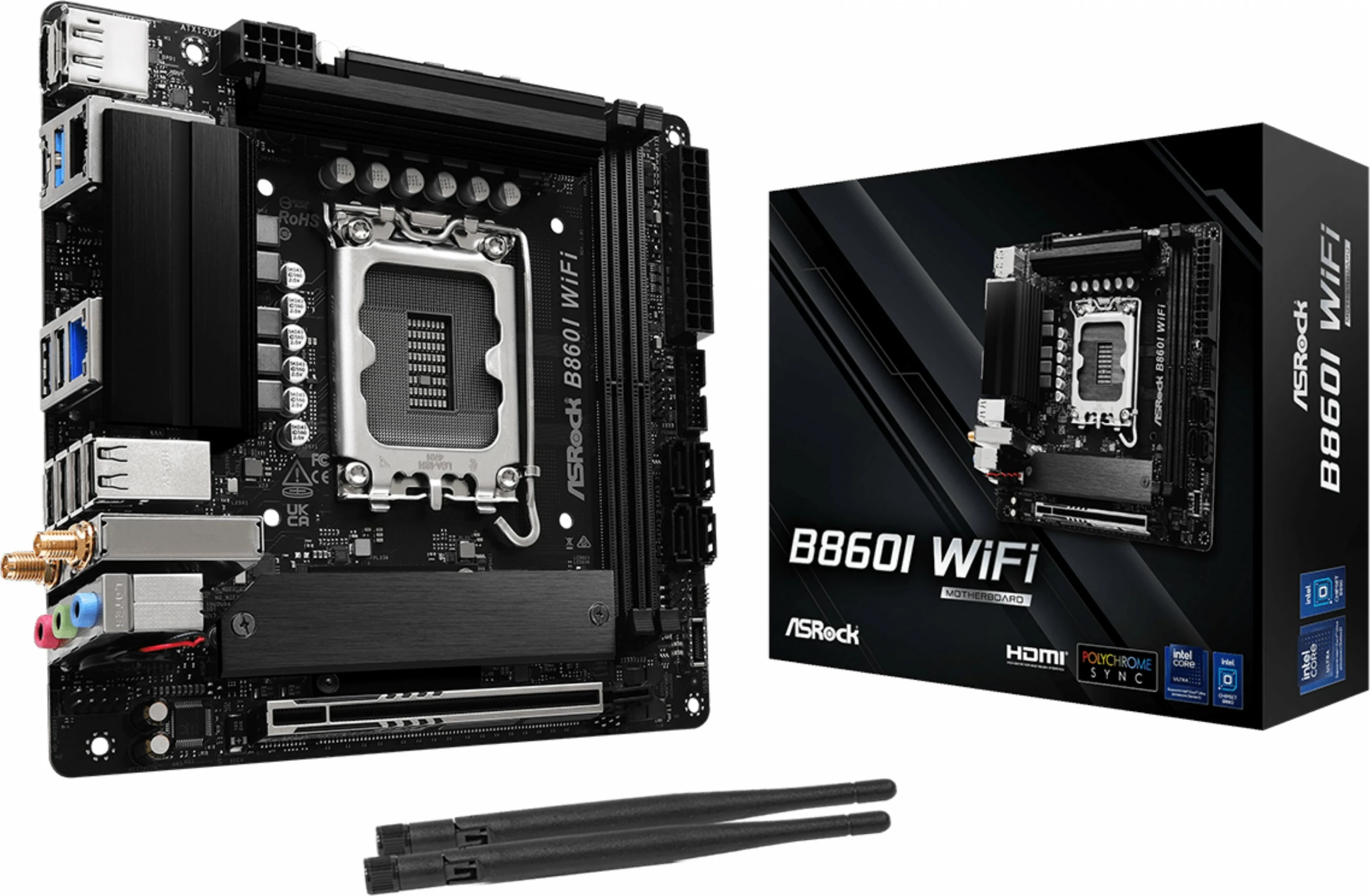 Plošča ASRock B860I WiFi, Intel, LGA 1851, DDR5, mini ITX