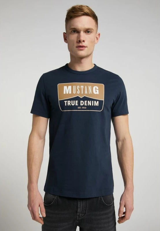 Majica Mustang za moške, temno modra