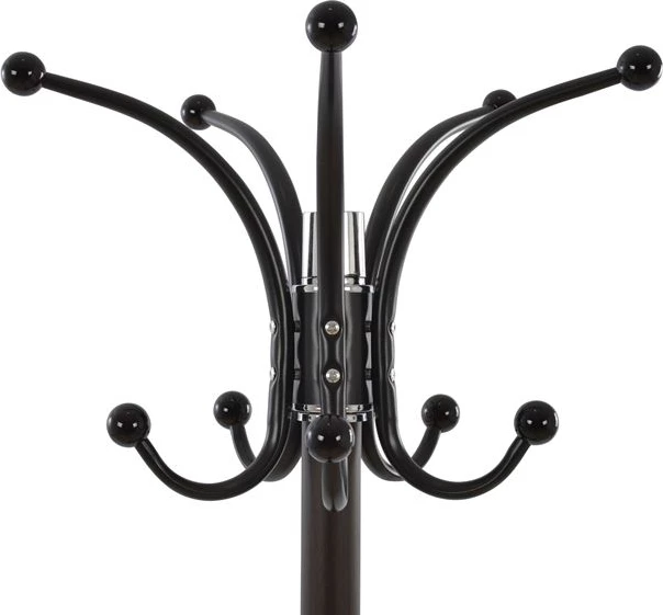 Klobuk/plašč stojalo kovinsko SHIA FH0038.05 vrtljivo oreh z črno marmorno osnovo Φ37x170Η cm