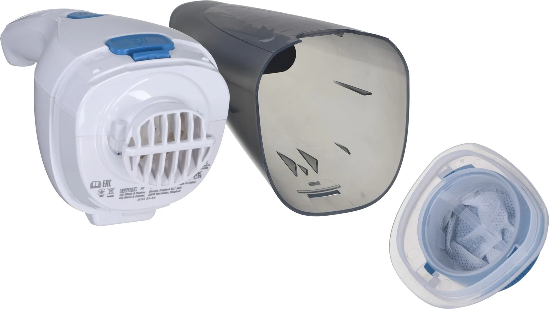 Ročni sesalnik, brez vrečke Black & Decker NVC115JL, siv in bel