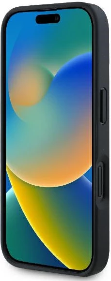 Zaščitni ovitek Monogram Choupette Karl Lagerfeld za iPhone 16, črn