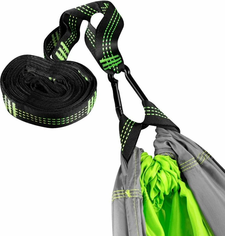 Ultralahka turistična viseča mreža Spokey Air Rocker, zelena in siva