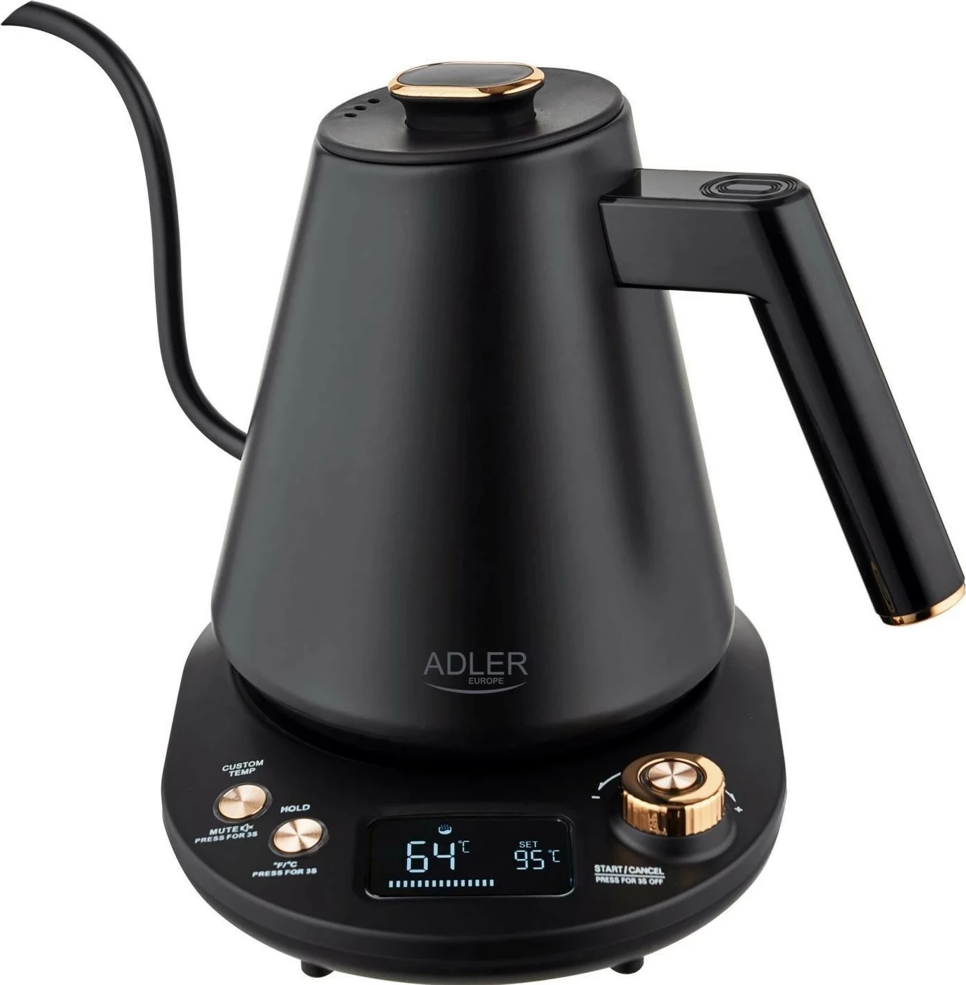 Električni grelnik vode 1 L, črn — Adler AD 1349