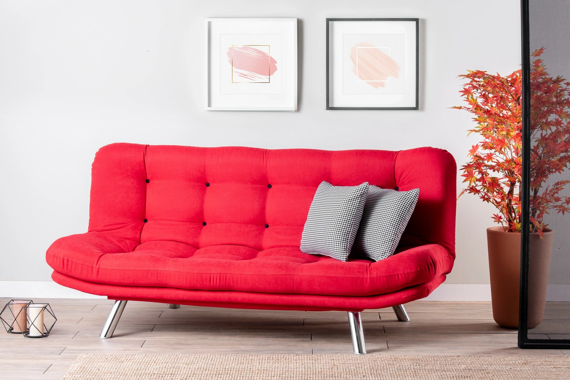 3-sedežni raztegljiv kavč, Atelier del Sofa Misa Sofabed, rdeč