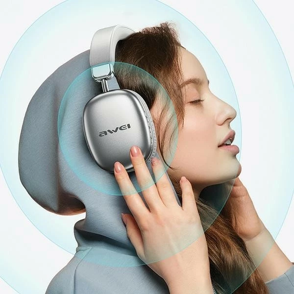 Slušalke Bluetooth over-ear AWEI AT7, črne