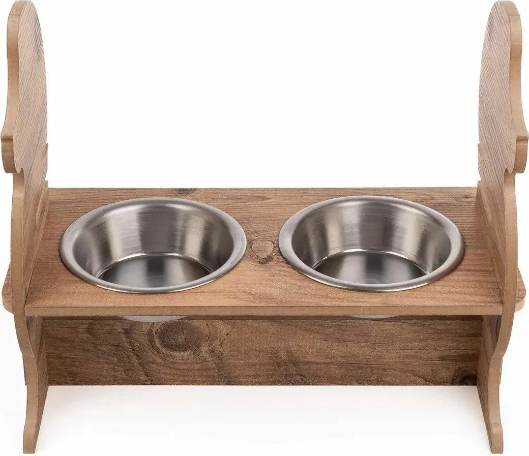 Dvojna posoda za hrano za hišne ljubljenčke, Paws & Whiskers, Apvm9