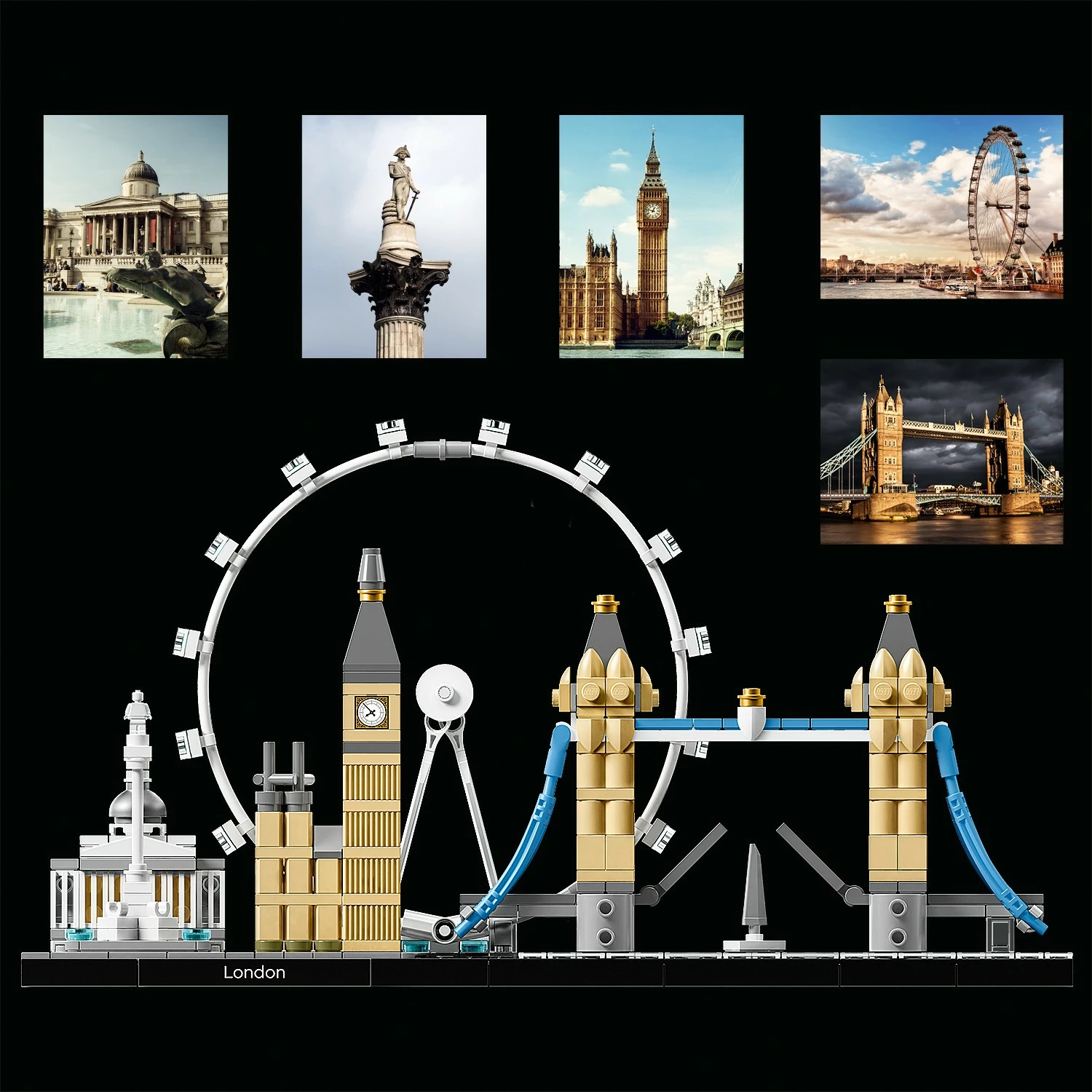 Model Londona, set LEGO Architecture London 21034, 468 kosov, večbarven
