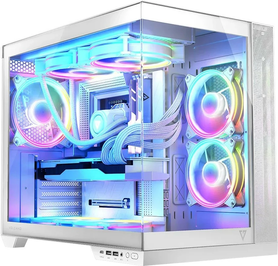 Računalniško ohišje MODECOM Volcano Panorama APEX ARGB 7F Midi, belo