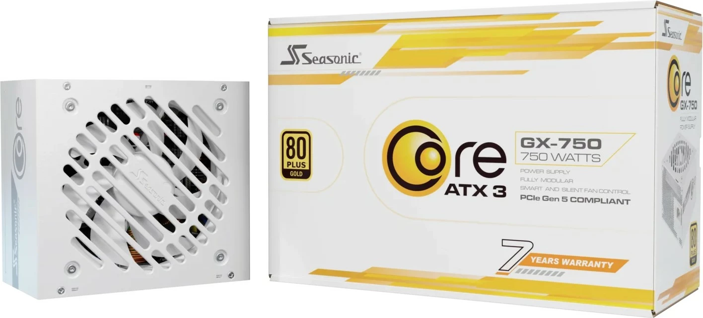 Napajalnik 750W, ATX 3.1, 80 Plus Gold Sea Sonic Core GX-750, bel