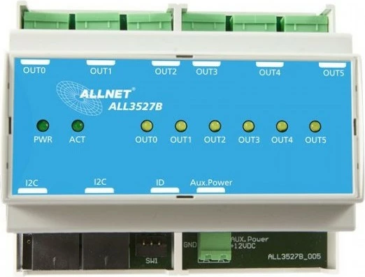 Električna naprava ALLNET ALL3527B, 12 V, 250 V, 10 A, modro/bela