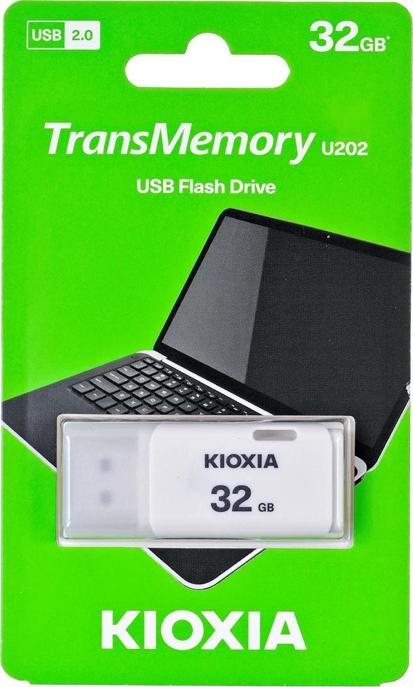 USB ključek Kioxia TransMemory U20, Type-A 2.0, 32 GB, bel